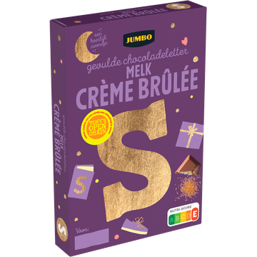 Jumbo Gevulde Chocoladeletter Melk Crème Brûlée S 150 g