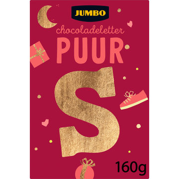 Jumbo Chocoladeletter Puur S 160 g
