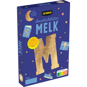 Jumbo Chocoladeletter Melk M 160 g