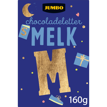 Jumbo Chocoladeletter Melk M 160 g
