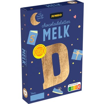 Jumbo Chocoladeletter Melk D 160 g