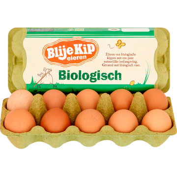Blije Kip Biologische Eieren 10 Stuks
