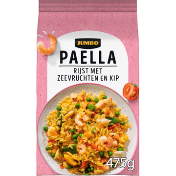 Jumbo Paella Rijst met Zeevruchten en Kip 475 g