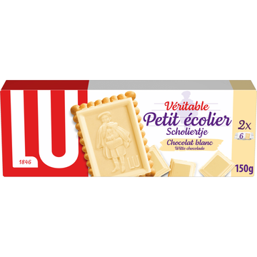 LU Scholiertje Chocolade Koekjes Wit 150g