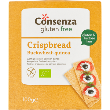 Consenza Gluten Free Luchtige Crackers Boekweit-Quinoa 100 g