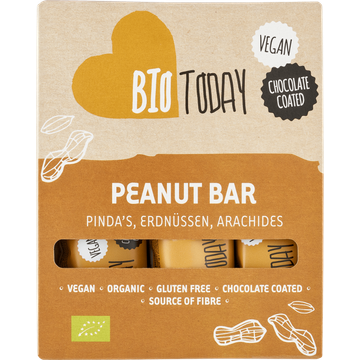 BioToday Vegan Chocolate Coated Bar Pinda's 3 x 40 g