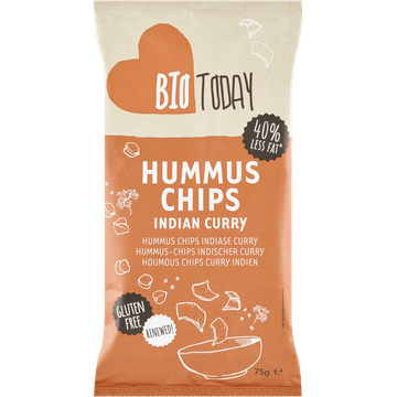 BioToday Hummus Chips Indiase Curry 75 g