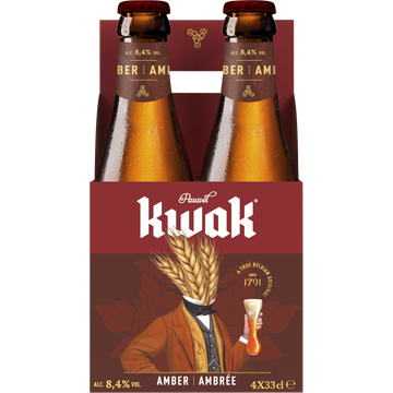 Pauwel Kwak Amber Bier Flessen 4 x 33 cl