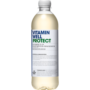 Vitamin Well Protect Vitamine E+D Foliumzuur + Magnesium met De Smaak van Mango/Ananas 500 ml