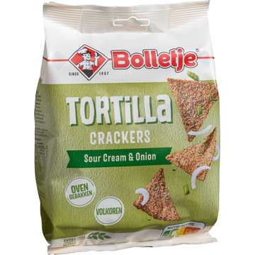 Bolletje Tortilla Crackers Sour Cream & Onion 150 g