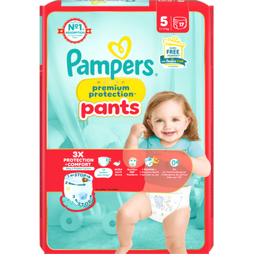 Pampers Premium Protection Pants Maat 5, 17 Luierbroekjes