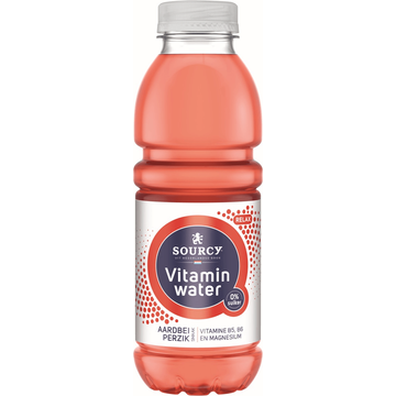 Sourcy Vitaminewater Aardbei-Perzik 500ML