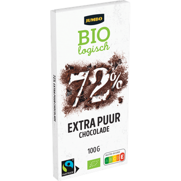Jumbo Biologisch Chocolade 72% Extra Puur 100 g