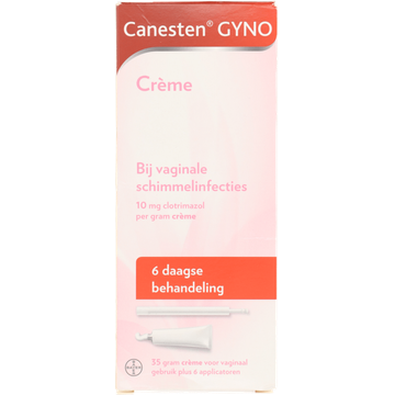 Canesten Gyno Crème bij vaginale schimmel, 6st 10 mg/g 35g
