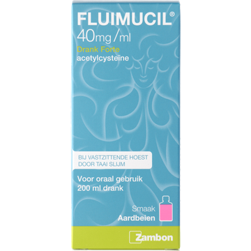 Fluimucil hoestdrank forte, 200 ml (40 mg/ml)