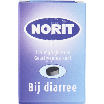 Norit Tabletten diarreeremmers 125 mg, 50 stuks