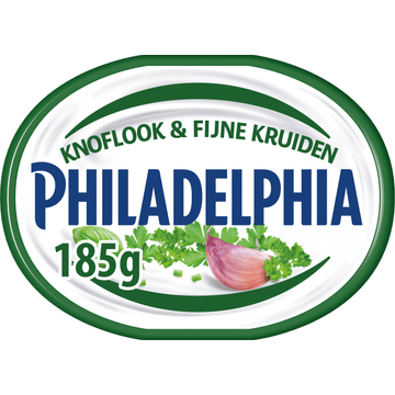 Philadelphia Zacht-frisse Zuivelspread Knoflook & Fijne Kruiden, kuipje 185 g