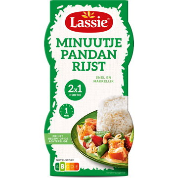 Lassie Pandan Rijst Minuutje 2x125g
