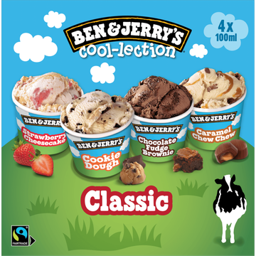 Ben & Jerry's IJs Mix The Classic Cool-lection 4 x 100ml 400ml