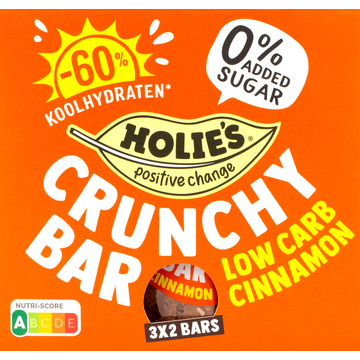 Holie's Crunchy Bar Low Carb Cinnamon 3 x 2 Stuks 6 x 20 g