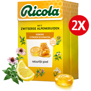 Ricola Honing Citroen Echinacea Duopack 2x50g
