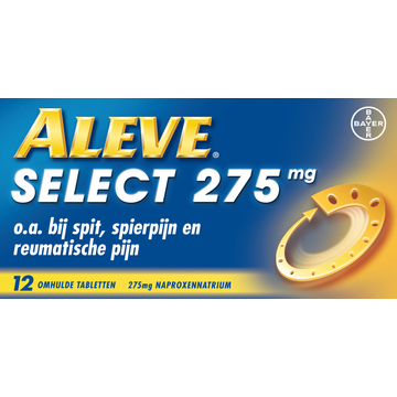 Aleve Select bij o.a. rugpijn, spierpijn en gewrichtspijn, 12 tabletten