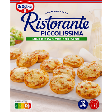 Dr. Oetker Ristorante Pizza Piccolissima Tre Formaggi minisnacks 12 Stuks