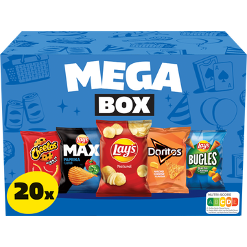 Lay's Cheetos Doritos Mega Box Multipack Chips 20 pack