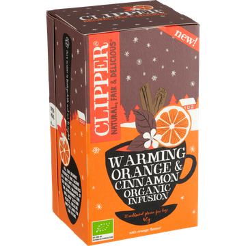 Clipper Warming Orange & Cinnamon Organic Infusion with Orange Flavour 20 Stuks 40 g