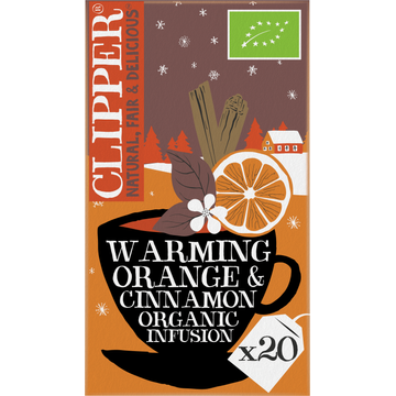 Clipper Warming Orange & Cinnamon Organic Infusion with Orange Flavour 20 Stuks 40 g