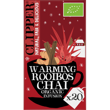 Clipper Warming Rooibos Chai Organic Infusion 20 Stuks 35 g