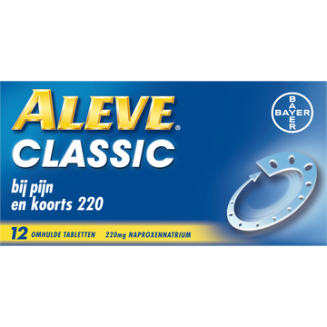 Aleve Classic 220 mg Naproxennatrium 12 Omhulde Tabletten
