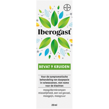 Iberogast Vloeistof voor Oraal Gebruik Bevat 9 Kruiden 20 ml