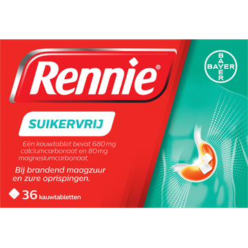 Rennie Suikervrij 36 Kauwtabletten