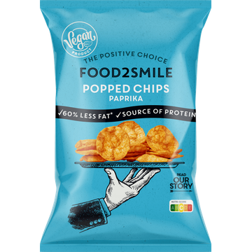 Food2Smile Popped Chips Paprika 90g