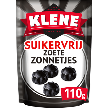 Klene Drop Zoete Zonnetjes Suikervrij 110g