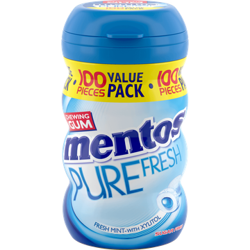 Mentos Gum Freshmint Pot 100 stuks