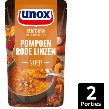 Unox Extra Rijkgevuld Soep In Zak Pompoen Rode Linzen 570 ml