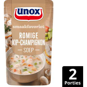 Unox Smaakfavoriet Soep In Zak Romige Kip-Champignon 570 ml