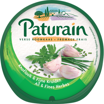 Paturain Verse Roomkaas Knoflook & Fijne Kruiden 90 g