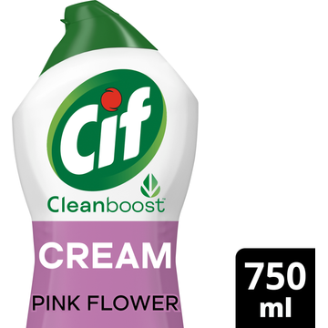Cif CleanBoost Schuurmiddel Cream Pink 750 ml