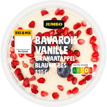 Jumbo Bavarois Vanille Granaatappel Blauwe Bes 110 g