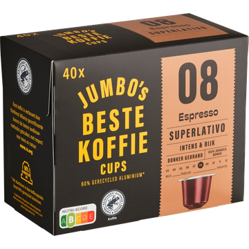 Jumbo's Espresso Superlativo Koffiecups 40 Stuks
