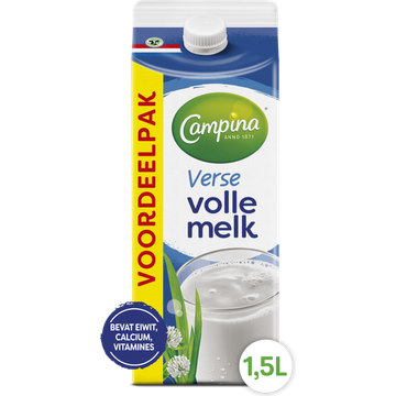 Campina Volle Melk Voordeelpak 1,5 L