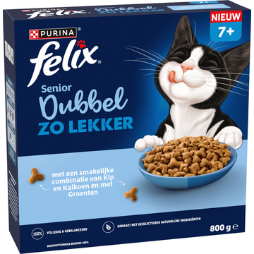 Felix Dubbel Zo Lekker Senior Kattenvoer 800g