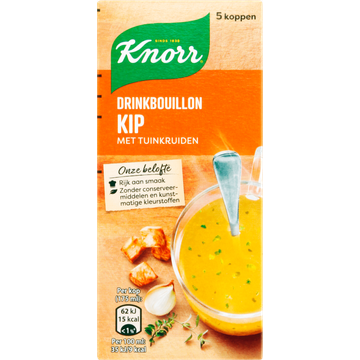 Knorr Drinkbouillon Kip met Tuinkruiden 5 x 6,1 g