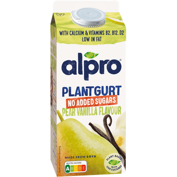 Alpro Plantgurt No Added Sugars Peer-Vanille 750g