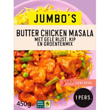 Jumbo's Vriesverse Maaltijd Butter Chicken Masala 450 g