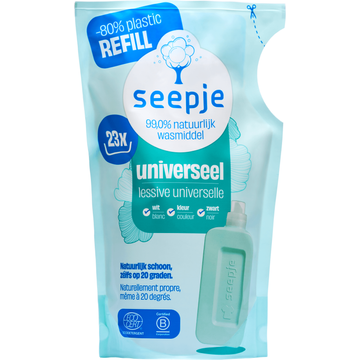 Seepje Universeel Wasmiddel Refill 1000 ml 23 Wasbeurten