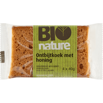 Bio Nature Ontbijtkoek met Honing 4 x 40 g